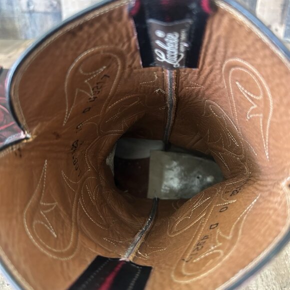 Lucchese Classics L681423 Vintage Black Cherry Cowboy Boots Mens 10 D - Picture 9 of 12